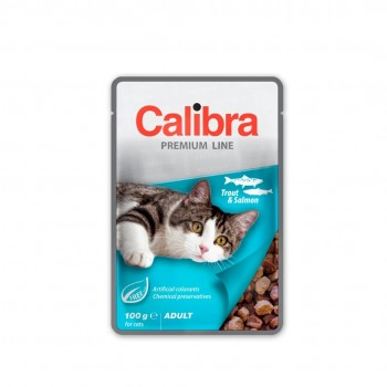 CALIBRA Cat Premium Adult Trout & Salmon - wet cat food - 100g
