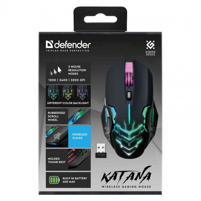 WIRELESS MOUSE DEFENDER KATANA GM-511 RF 3200DPI 7P WIRELESS MOUSE DEFENDER KATANA GM-511 RF 3200DPI 7P