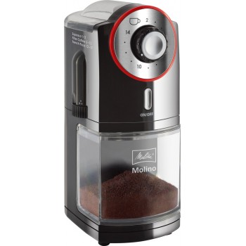 Melitta Molino 100 W Black, Red, Stainless Steel