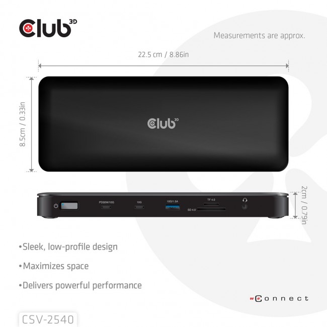 CLUB3D 14-1 USB-C Quad Display Docking Station
