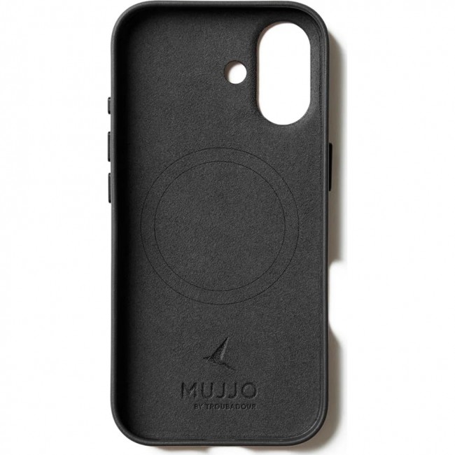 Mujjo Full Leather Case MagSafe Case for iPhone 17 Schwarz