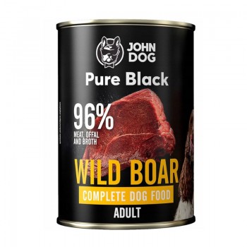 JOHN DOG Pure Black Wild Boar - wet dog food - 400g