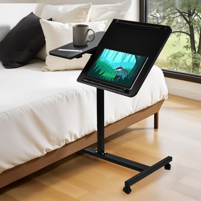 Maclean mobile desk/laptop stand, black, height adjustment 59-89cm, max. 30kg , MC-121 B