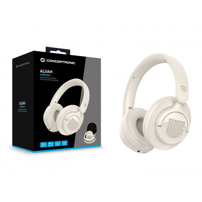 Conceptronic ALVAH02C Bluetooth Stereo Headset with Active Noise Cancellation Conceptronic ALVAH02C Bluetooth Stereo Headset with Active Noise Cancellation