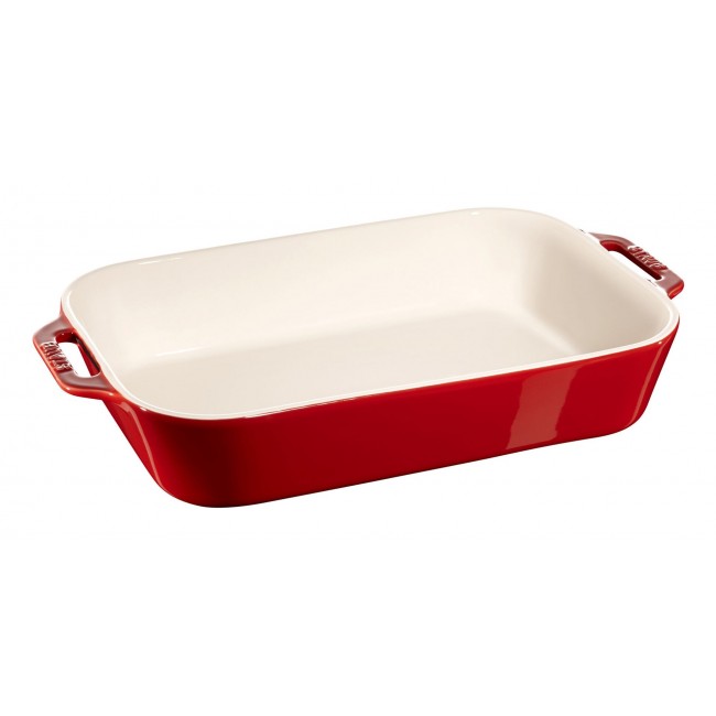 Staub Rectangular Ceramic Platter - 4.5 ltr, Red