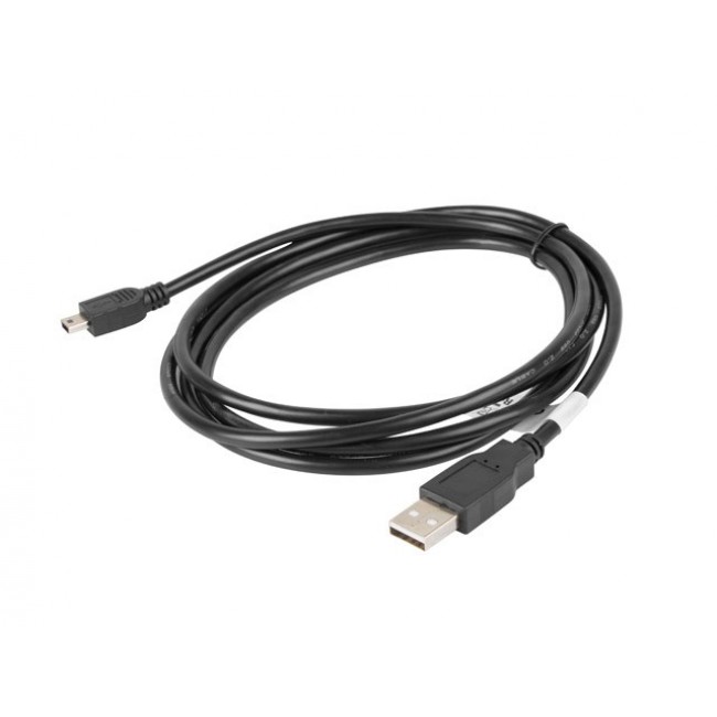 LANBERG USB CABLE 2.0 MINI AM-BM5P 1.8M, BLACK CA-USBK-10CC-0018-BK