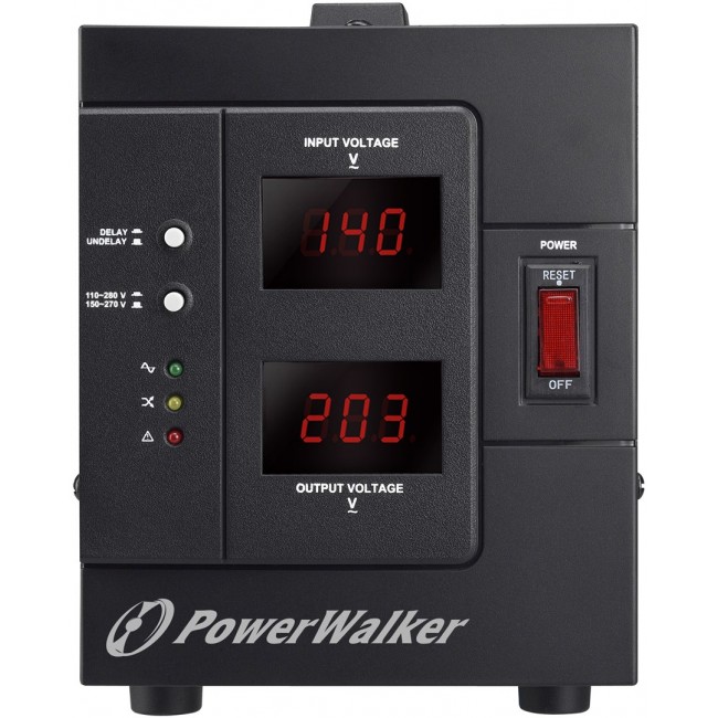 PowerWalker AVR 2000 SIV FR voltage regulator 2 AC outlet(s) 110 - 280 V Black