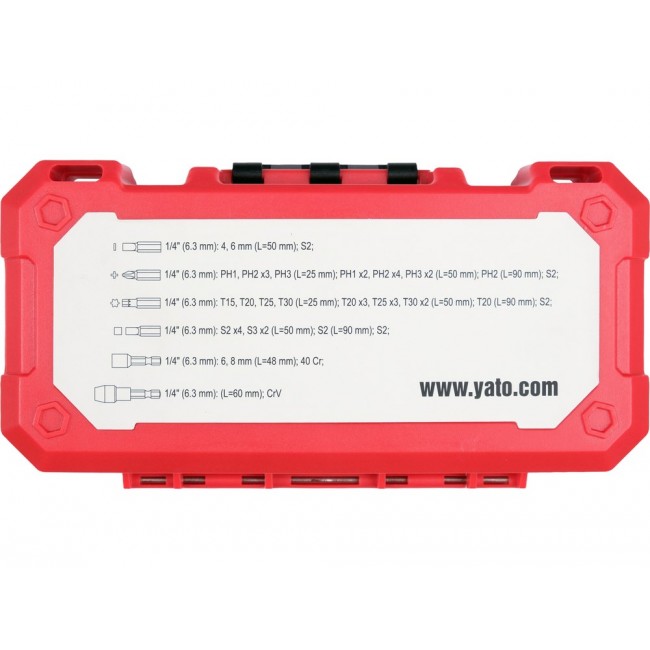 YATO Impact Screwdriver Bit Set, 39 Pieces, YT-78076