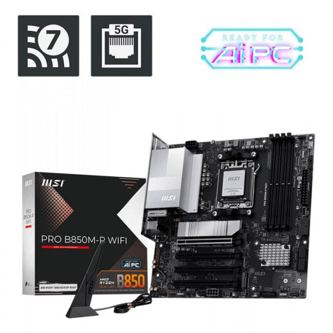 MSI PRO B850M-P WIFI motherboard AMD B850 Socket AM5 micro ATX