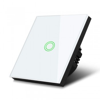 Touch-sensitive light switch MACLEAN Energy MCE702W single, glass, with round button White