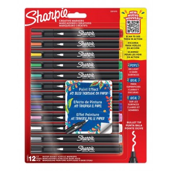 Sharpie Creative Marker Acrylic Paint Pens - 12 pcs.