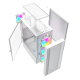 Gembird Fornax 4000W ARGB gaming ATX computer case, Midi Tower, backlight, White