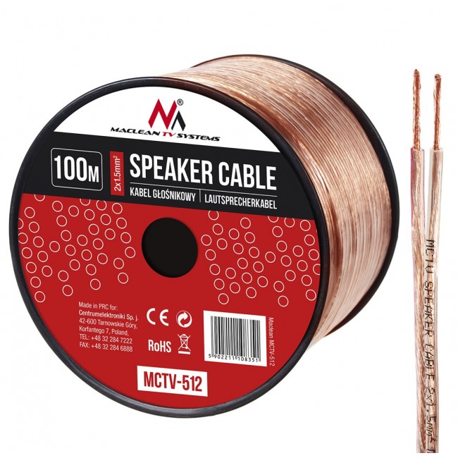 Maclean MCTV-512 audio cable 100 m Copper Maclean MCTV-512 audio cable 100 m Copper