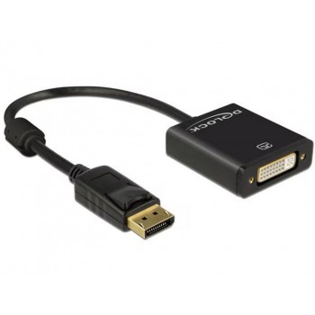 DeLOCK 62599 video cable adapter 0.2 m DisplayPort DVI-I Black