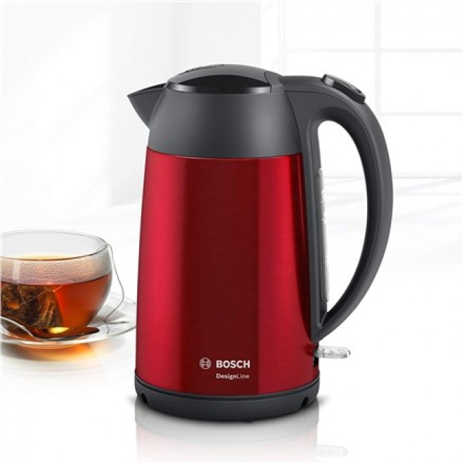 Bosch TWK3P424 electric kettle 1.7 L 2400 W Grey, Red
