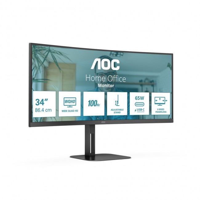 AOC V5 CU34V5C/BK computer monitor 86.4 cm (34 AOC V5 CU34V5C/BK computer monitor 86.4 cm (34