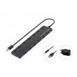 Conceptronic HUBBIES19BP 7-Port USB 3.0 HUB with Power Adapter, 90cm Cable, Individual Power Switch, USB 3.2 Gen 1 Conceptronic HUBBIES19BP 7-Port USB 3.0 HUB with Power Adapter, 90cm Cable, Individual Power Switch, USB 3.2 Gen 1