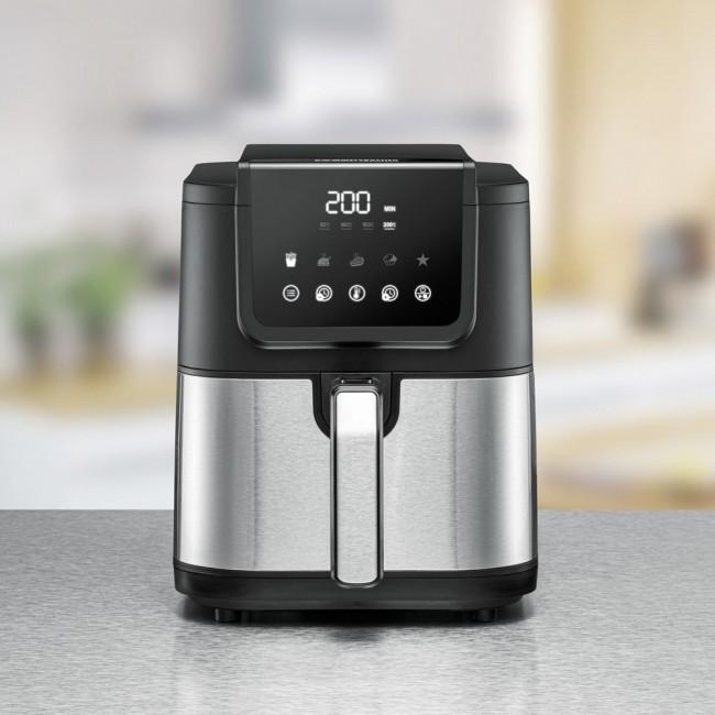 Rommelsbacher FRH 1500 fryer Single 5 L Stand-alone 1500 W Hot air fryer Black, Stainless steel