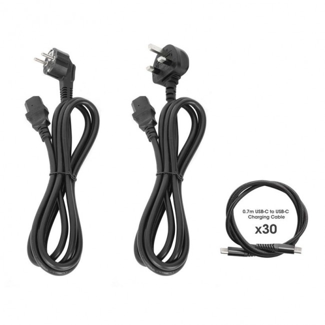 Manhattan Laptop Charging Cabinet Trolley/Cart via USB-C 65W 16