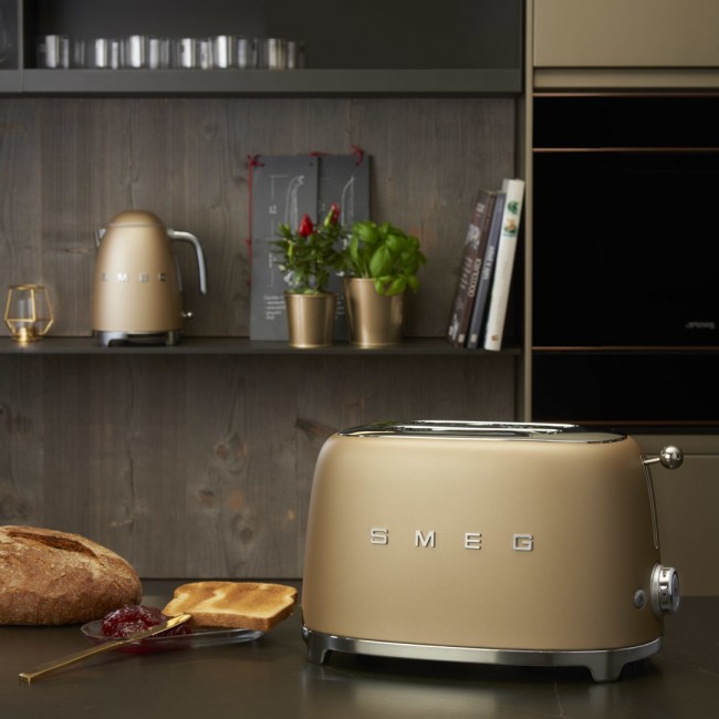 Smeg 50's Style Toaster TSF01CHMEU Champagne