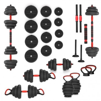 6IN1 HMS SGN120 WEIGHT SET (BARBELL, DUMBBELL AND KETTLEBELL) 20KG