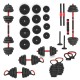 6IN1 HMS SGN120 WEIGHT SET (BARBELL, DUMBBELL AND KETTLEBELL) 20KG