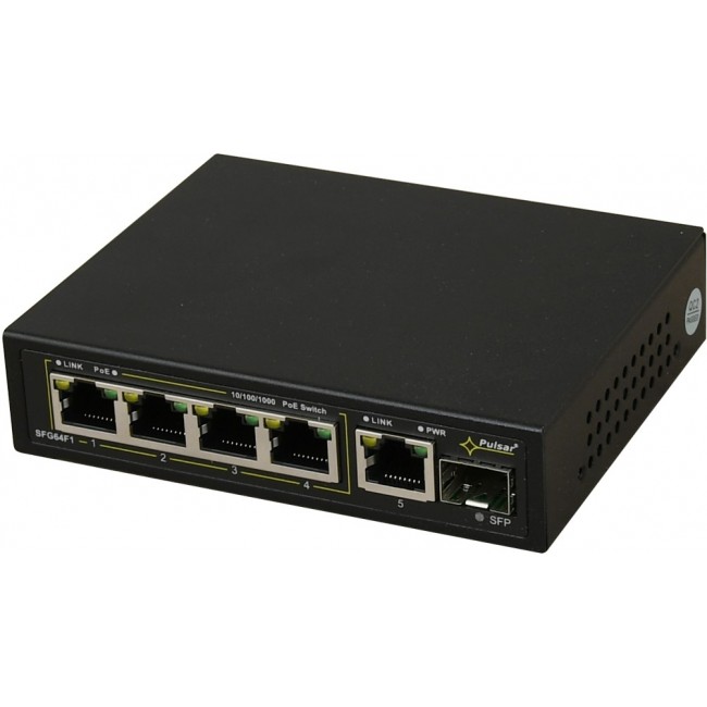 PULSAR 6-port switch SFG64F1 up to 4 IP cameras PULSAR 6-port switch SFG64F1 up to 4 IP cameras