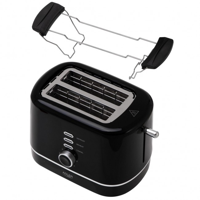 Adler AD 3224b Toaster with rack 7 browning levels black