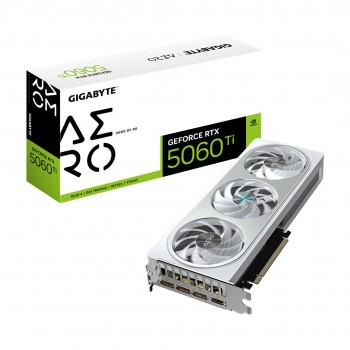 GIGABYTE GeForce RTX 5060 Ti AERO OC 8G Graphics Card - 8GB GDDR7, 128bit, PCI-E 5.0, 2647MHz Core Clock, 3 x DisplayPort, 1 x HDMI, GV-N506TAERO OC-8GD