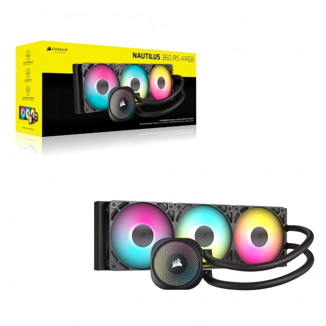 Corsair Nautilus 360 RS ARGB Processor Air cooler Black
