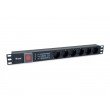 Equip 6-Outlet German Power Distribution Unit, with Surge Protection, Integrated line fitler