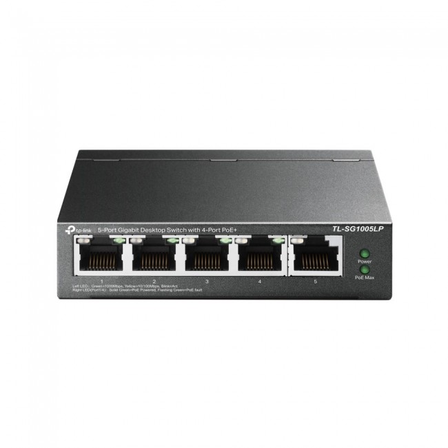 TP-Link TL-SG1005LP network switch Unmanaged Gigabit Ethernet (10/100/1000) Power over Ethernet (PoE) Black TP-Link TL-SG1005LP network switch Unmanaged Gigabit Ethernet (10/100/1000) Power over Ethernet (PoE) Black
