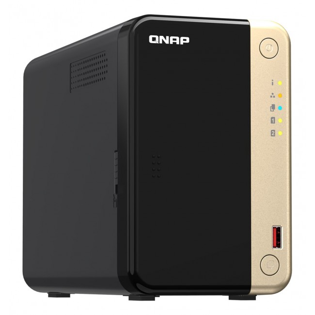QNAP TS-264 NAS Tower Intel Celeron N5095 8 GB 0 TB QNAP QTS Black, Gold QNAP TS-264 NAS Tower Intel Celeron N5095 8 GB 0 TB QNAP QTS Black, Gold