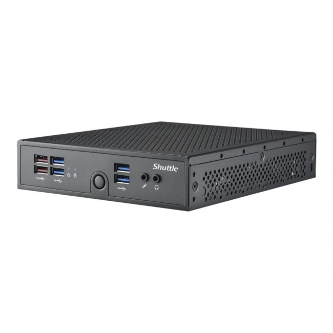 Shuttle XPC slim Barebone DS50U, Intel Celeron 7305, 2x LAN (1x 2.5Gbit ,1x 1Gbit), 1xCOM,1xHDMI,1xDP, 1x VGA, fanless, 24/7 permanent operation