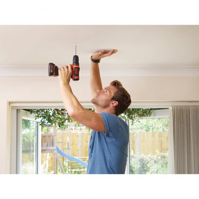 Black & Decker BDCDD12-QW drill Keyless Black, Orange