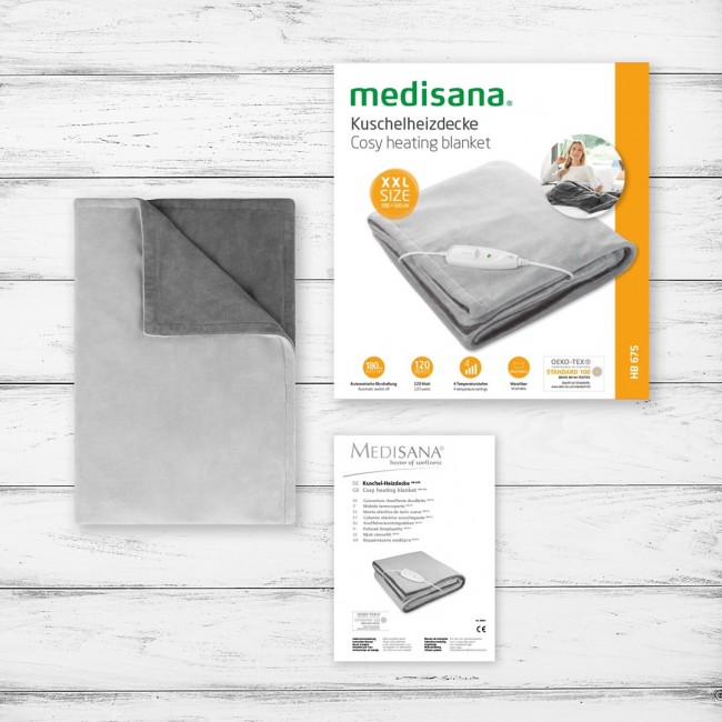 Medisana HB 675 Electric blanket 120 W Grey Microfibre
