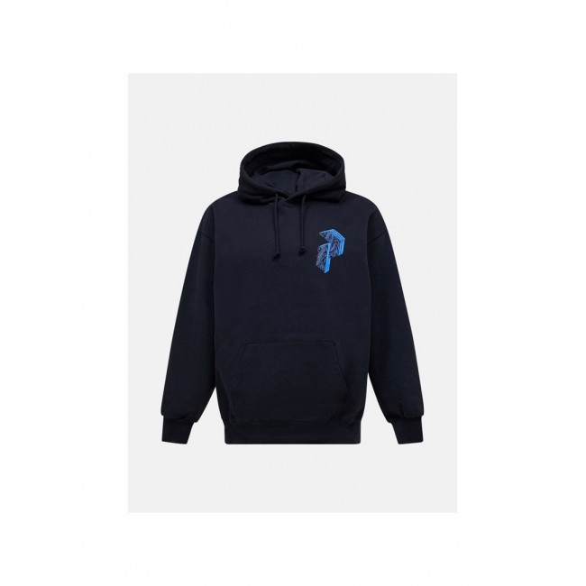 Bluza męska PEAK PERFORMANCE M Terry Graphic Hood kolor czarny - M