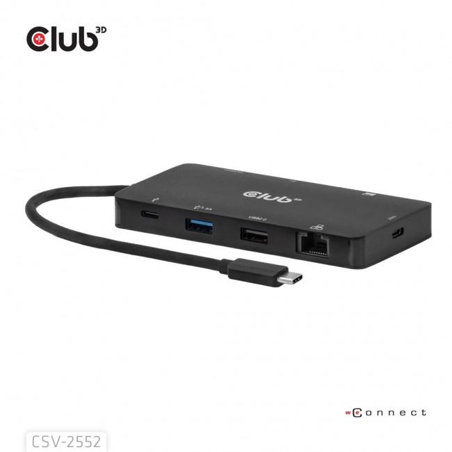 CLUB3D 9-1 Dual HDMI USB-C Hub PD3.0 100W