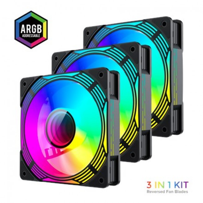 Gamemax Case Fan | KF300R BK | Black