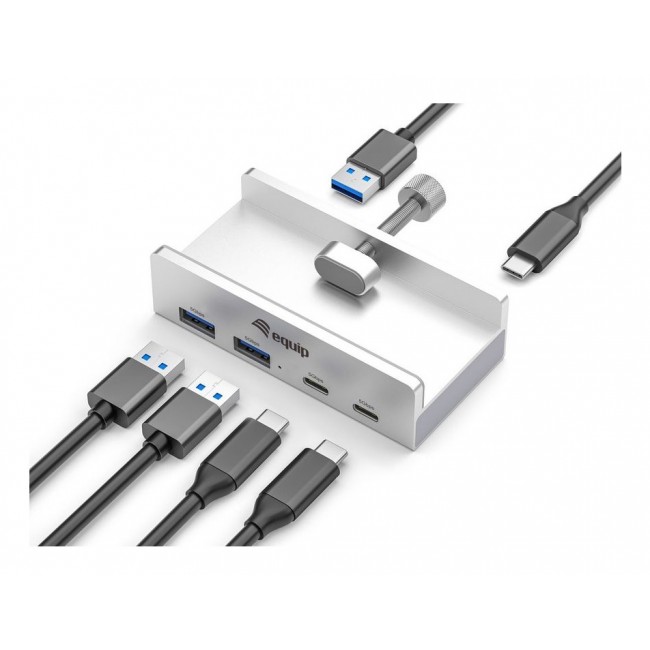 Equip 128967 interface hub USB 3.2 Gen 1 (3.1 Gen 1) Type-A 5000 Mbit/s Aluminium