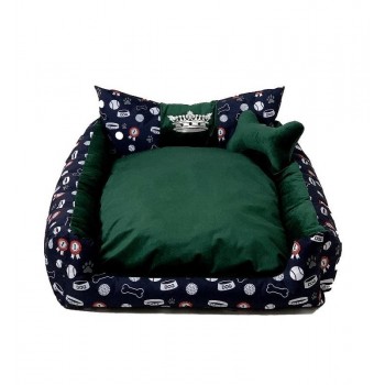 GO GIFT Dog and cat bed XXL - green - 110x90x18 cm