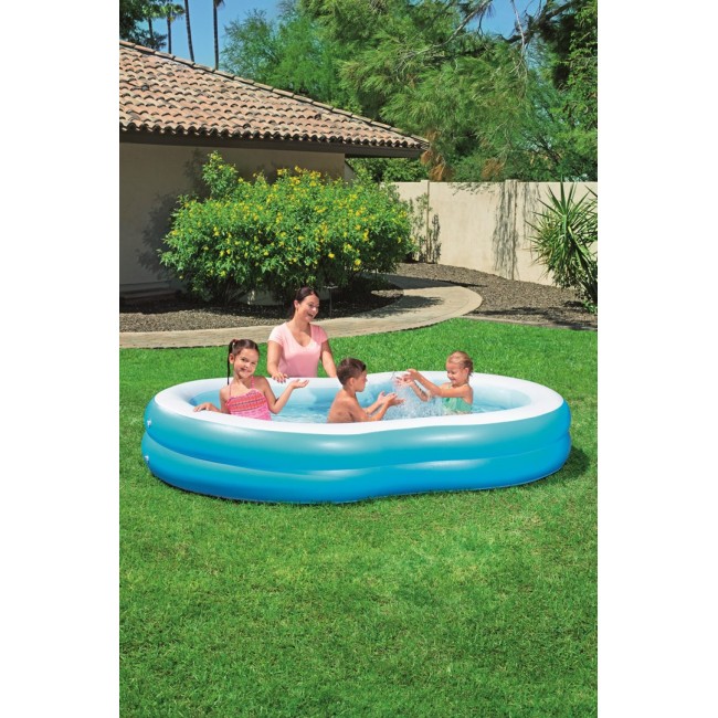 Bestway Inflatable Family Pool The Big Lagoon 2.62m x 1.57m x 46cm Bestway Inflatable Family Pool The Big Lagoon 2.62m x 1.57m x 46cm
