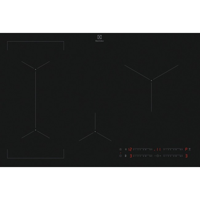 Electrolux EIV83443CT Black Built-in 78 cm Zone induction hob 4 zone(s)