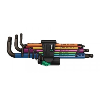 Wera 950 Spkl9 Hex-plus Hex Key Set L-shaped hex key set Metric/imperial 9 pc(s)