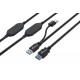 MediaRange MRCS244 USB cable USB 3.2 Gen 1 (3.1 Gen 1) 15 m 2 x USB A USB A 5 Gbit/s Black