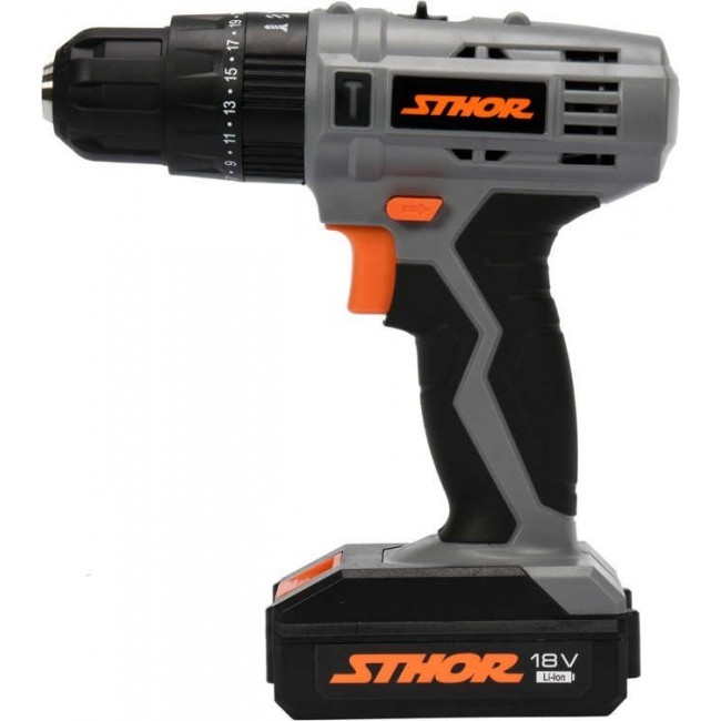 STHOR IMPACT DRILL DRIVER Li-Ion battery 18V 78974