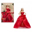 Barbie Signature 2026 Holiday Fashion Doll, Seasonal Collector, Blonde with Red Gown with Bow Detail