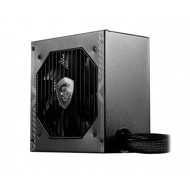 MSI MAG A650BN UK PSU '650W, 80 Plus Bronze certified, 12V Single-Rail, DC-to-DC Circuit, 120mm Fan, Non-Modular, Sleeved Cables, ATX Power Supply Unit, UK Powercord, Black'