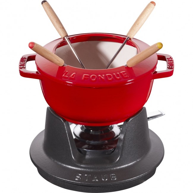 Staub fondue set - 16 cm, Red