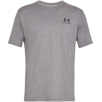 Under Armour Sportstyle Left Chest SS Men's Short Sleeve T-Shirt Grey Melange 1326799 036 XL